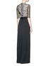 Back View - Click To Enlarge - ALICE & OLIVIA - 'Rona' floral lace bodice jumpsuit