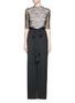 Main View - Click To Enlarge - ALICE & OLIVIA - 'Rona' floral lace bodice jumpsuit