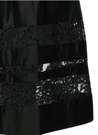 Detail View - Click To Enlarge - ALICE & OLIVIA - 'Tamia' floral lace stripe pouf skirt