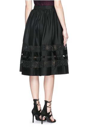Back View - Click To Enlarge - ALICE & OLIVIA - 'Tamia' floral lace stripe pouf skirt