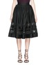 Main View - Click To Enlarge - ALICE & OLIVIA - 'Tamia' floral lace stripe pouf skirt