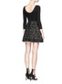 Back View - Click To Enlarge - ALICE & OLIVIA - 'Amie' floral lace skirt stretch dress