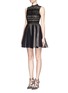 Front View - Click To Enlarge - ALICE & OLIVIA - 'Taya' embellished bodice tulle dress