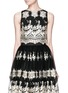 Main View - Click To Enlarge - ALICE & OLIVIA - 'Avani' metallic embroidery cropped top