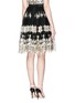 Back View - Click To Enlarge - ALICE & OLIVIA - 'Justina' metallic embroidery tulle flare skirt