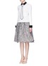 Figure View - Click To Enlarge - ALICE & OLIVIA - 'Sim' embellished tie intarsia sweater