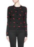 Main View - Click To Enlarge - ALICE & OLIVIA - 'Sabine' bow appliqué wool knit cardigan