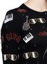 Detail View - Click To Enlarge - ALICE & OLIVIA - 'Tae Rock + Roll' rhinestone cotton cardigan