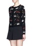 Front View - Click To Enlarge - ALICE & OLIVIA - 'Tae Rock + Roll' rhinestone cotton cardigan