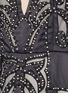 Detail View - Click To Enlarge - ALICE & OLIVIA - 'Pacey' strass floral cutout sateen lantern dress