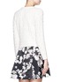 Back View - Click To Enlarge - ALICE & OLIVIA - 'Ozzie' faux pearl appliqué wool knit cardigan
