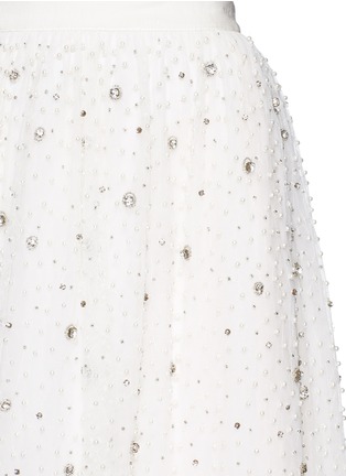 Detail View - Click To Enlarge - ALICE & OLIVIA - 'Catrina' beaded tulle midi skirt