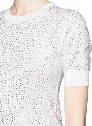 Detail View - Click To Enlarge - ALICE & OLIVIA - 'Echo' rhinestone embellished wool sweater