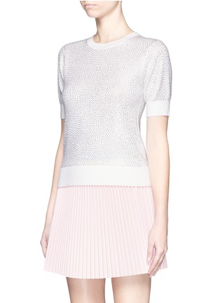 Front View - Click To Enlarge - ALICE & OLIVIA - 'Echo' rhinestone embellished wool sweater