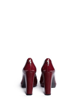 Back View - Click To Enlarge - STUART WEITZMAN - 'Logopower' collar stud patent leather pumps
