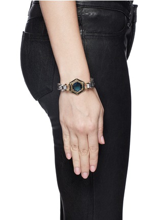 Figure View - Click To Enlarge - LULU FROST - 'Nicandra' glass crystal arched chain bracelet
