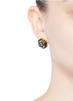 Figure View - Click To Enlarge - LULU FROST - 'Nicandra' glass crystal stud earrings