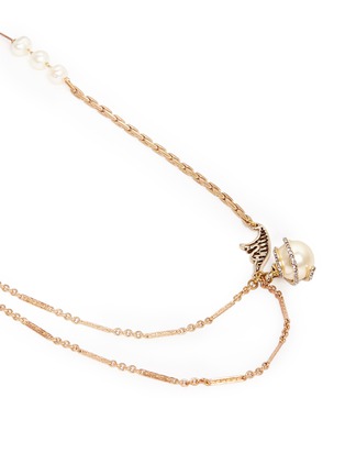 Detail View - Click To Enlarge - LULU FROST - 'Oleander' caged glass pearl rope necklace
