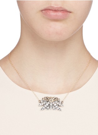 Figure View - Click To Enlarge - LULU FROST - 'Larkspur' crystal pavé pendant necklace