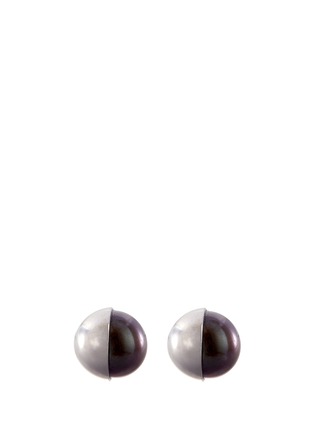 Main View - Click To Enlarge - TASAKI - 'Arlequin ' freshwater pearl 18k gold stud earrings