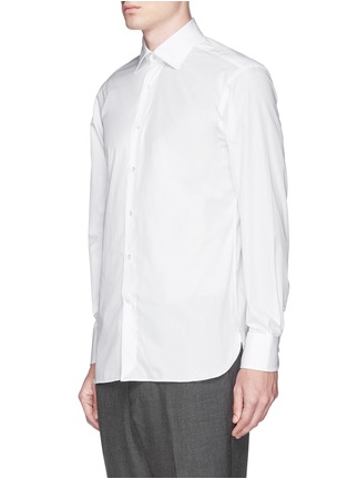 Front View - Click To Enlarge - CANALI - French collar cotton poplin shirt