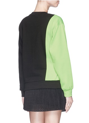 Back View - Click To Enlarge - FYODOR GOLAN - Double buckle colourblock cotton sweatshirt
