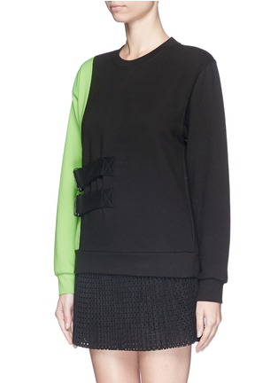 Front View - Click To Enlarge - FYODOR GOLAN - Double buckle colourblock cotton sweatshirt