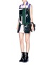 Figure View - Click To Enlarge - FYODOR GOLAN - 'Alcantara' PVC panel faux suede vest dress