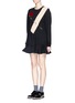 Front View - Click To Enlarge - COCURATA - Dot diamond fleece sweater dress