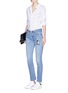 Figure View - Click To Enlarge - RE/DONE - Embroidery logo patch skinny jeans