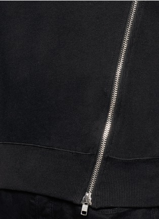 Detail View - Click To Enlarge - SIKI IM / DEN IM - Asymmetric zip ribbed side sweatshirt