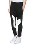 Front View - Click To Enlarge - SIKI IM / DEN IM - Off-centre drawstring contrast print jogging pants