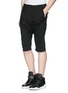 Front View - Click To Enlarge - SIKI IM / DEN IM - Off-centre drawstring drop crotch shorts