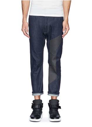 Main View - Click To Enlarge - SIKI IM / DEN IM - 'Peg' contrast print selvedge jeans