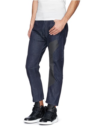 Figure View - Click To Enlarge - SIKI IM / DEN IM - 'Peg' contrast print selvedge jeans