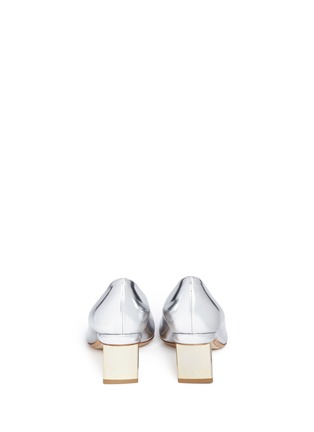 Back View - Click To Enlarge - NICHOLAS KIRKWOOD - Triangle heel mirror leather pumps