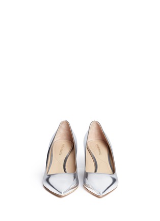 Figure View - Click To Enlarge - NICHOLAS KIRKWOOD - Triangle heel mirror leather pumps