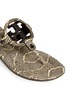 Detail View - Click To Enlarge - TORY BURCH - 'Miller 2' cobra print metal logo thong sandals