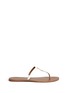Main View - Click To Enlarge - TORY BURCH - 'T Logo' leather flat thong sandals