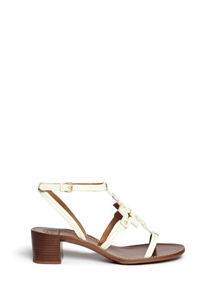 Main View - Click To Enlarge - TORY BURCH - 'Chandler' cutout logo leather sandals