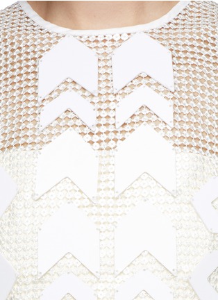 Detail View - Click To Enlarge - SELF-PORTRAIT - 'White Reflections' arrow embellished bandeau dress