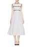Main View - Click To Enlarge - SELF-PORTRAIT - 'Lucille' triangle trim flare midi dress