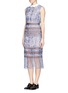 Figure View - Click To Enlarge - SELF-PORTRAIT - 'Fantasia' lace stripe dress