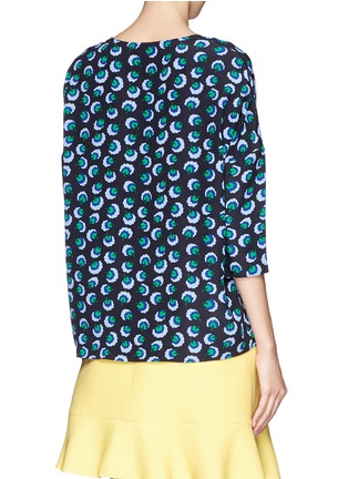 Back View - Click To Enlarge - STELLA MCCARTNEY - Blossom print silk crepe top