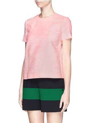 Front View - Click To Enlarge - STELLA MCCARTNEY - 'Tina' tweed fleck shell top