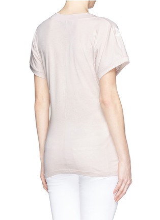 Back View - Click To Enlarge - STELLA MCCARTNEY - Star velvet flock cotton T-shirt