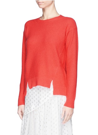 Front View - Click To Enlarge - STELLA MCCARTNEY - Open back cashmere-silk sweater