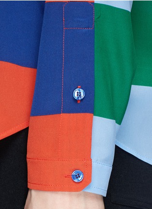 Detail View - Click To Enlarge - STELLA MCCARTNEY - 'Eva' stripe silk blouse