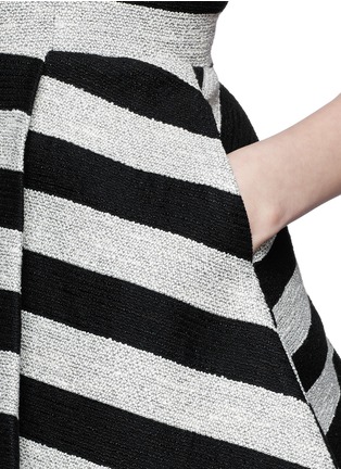 Detail View - Click To Enlarge - ALICE & OLIVIA - 'Chase' racer back stripe dress