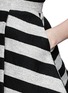 Detail View - Click To Enlarge - ALICE & OLIVIA - 'Chase' racer back stripe dress